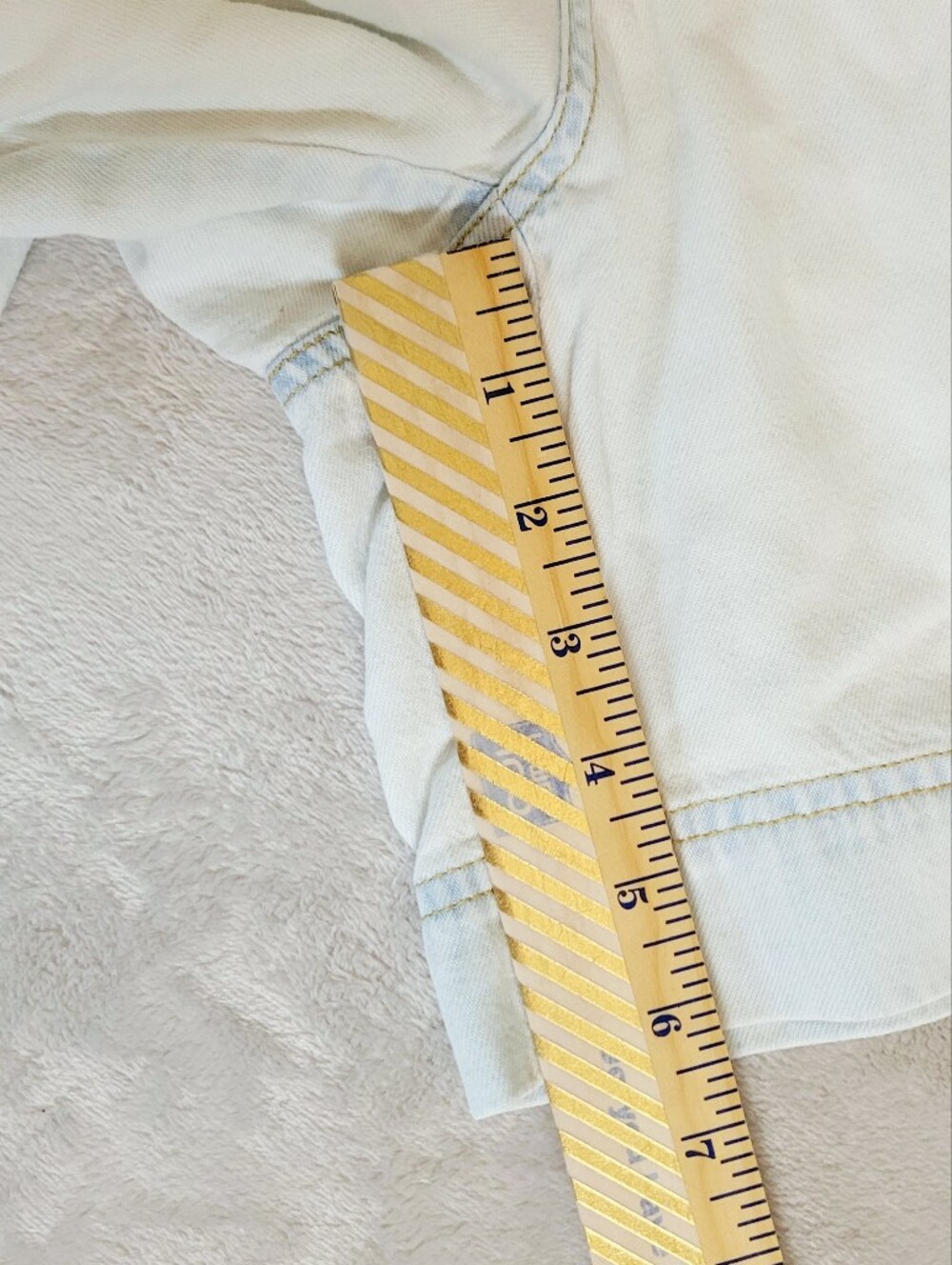 Vintage '90S White wash Paper Bag Waist Women's Jean Shorts P Small - Picture 9 of 10